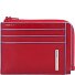  Blauw vierkant creditcard etui RFID leer 11 cm variant red