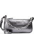  Half Moon Handtas Leder 23 cm variant gun metal-matt silver