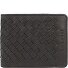 Geweven portefeuille leer 11 cm variant schwarz Geweven portefeuille leer 11 cm variant schwarz