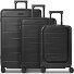  London 4 wielen Kofferset 3-delig met uitbreidingsplooi variant deep black