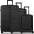  London 4 wielen Kofferset 3-delig met uitbreidingsplooi variant deep black