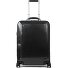  Blauwe Vierkante 4-Wiel Leren Cabin Trolley 55 cm Laptopcompartiment variant black