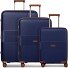  Straw Edition 02 4 wielen Kofferset 3-delig met uitbreidingsplooi variant navy
