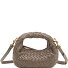 Greta Micro weave Handtas Leer 20 cm variant taupe brown Greta Micro weave Handtas Leer 20 cm variant taupe brown