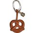  Lederen pretzel-sleutelhanger 12 cm variant gold