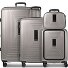  Essentials14 4-wiel kofferset Beautycase 4st met uitklapbaar laptopvak variant coffee grey metallic