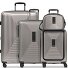  Essentials14 4-wiel kofferset Beautycase 4st met uitklapbaar laptopvak variant coffee grey metallic