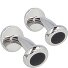  Essentials Manchetknopen Messing 0.9 cm variant silber-schwarz