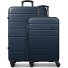  Miami-kofferset met 4 wielen, maten S en L, met uitbreidingsplooi variant navy blue