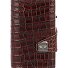  Click & Slide Creditcardetui Portemonnee RFID Leer 6,5 cm variant brown-silver