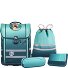 Perfecto Schooltas set 5-delig variant Gradient Blue Lagoon