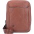 Zwarte vierkante schoudertas leer 17 cm variant cuoio tabacco
