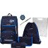 Ergoplus Schooltas set 8-delig variant black blue Ergoplus Schooltas set 8-delig variant black blue