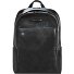  Blauwe vierkante rugzak leer 39 cm Laptopvak variant black