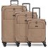  Essentials 12 THREE SET 4 wielen Kofferset 3-delig met uitbreidingsplooi variant coffee