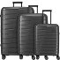  Air Base 4 wielen Kofferset 3-delig met uitbreidingsplooi variant deep-black