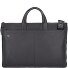  Zwarte vierkante laptoptas leer 47 cm variant nero