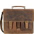  Vintage aktetas Leer 40 cm Laptopcompartiment variant braun