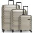  Collection 04 THE THREE SET + 4 wielen Kofferset 3-delig met uitbreidingsplooi variant champaign-metallic