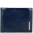 Blauwe vierkante Leren Portemonnee 12,5 cm variant nachtblau Blauwe vierkante Leren Portemonnee 12,5 cm variant nachtblau