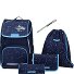  Ergojet Schooltas set 6-delig variant black blue