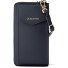  Bologna Leren Zip-Around Portemonnee Mobiel Telefoonhoesje Leer 19 cm variant navy-2