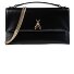  Clutch Leder 28 cm variant nero