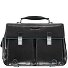  Blauwe vierkante aktetas Leer 43 cm Laptopcompartiment variant schwarz