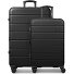  Miami-kofferset met 4 wielen, maten S en L, met uitbreidingsplooi variant black