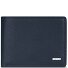  Leather Essentials QF portemonnee RFID leer 12 cm uitklapbaar met ritsvak variant navy