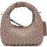  Greta Micro weave Handtas Leer 20 cm variant cappuccino beige