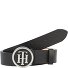  Ronde Gesp Riem Leer variant black | 80 cm