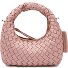  Greta Micro weave Handtas Leer 20 cm variant rose quartz