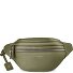  Bologna leer Fanny pack met dubbele rits, crossbody, leer, 25 cm variant olive