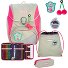  Alpha schooltas set 4st. variant pink cherry