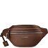  Bologna leer Fanny pack met dubbele rits, crossbody, leer, 25 cm variant brown