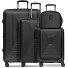  Essentials 14 4-wiel kofferset + beautycase 4 stuks met stretchvouw + laptopvak variant black metallic