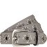  Studded belt Leder variant light grey | 80 cm